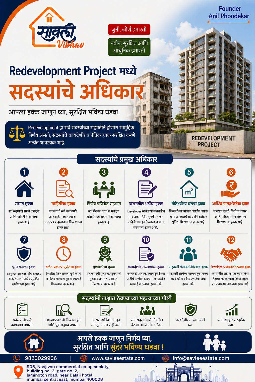 Redevelopment Project मध्ये सदस्यांचे अधिकार